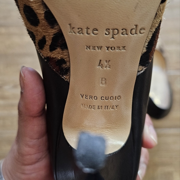Kate Spade Leopard Print Heels Size 4.5 - Picture 5 of 6